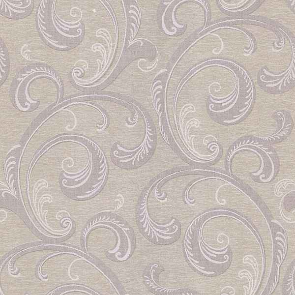 Nijah Mauve Scroll Wallpaper - York Wallcoverings - 62-65887