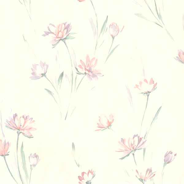 Lilly Pink Floral Texture Wallpaper - York Wallcoverings - 414-37400 - York Wallcoverings Wallpaper