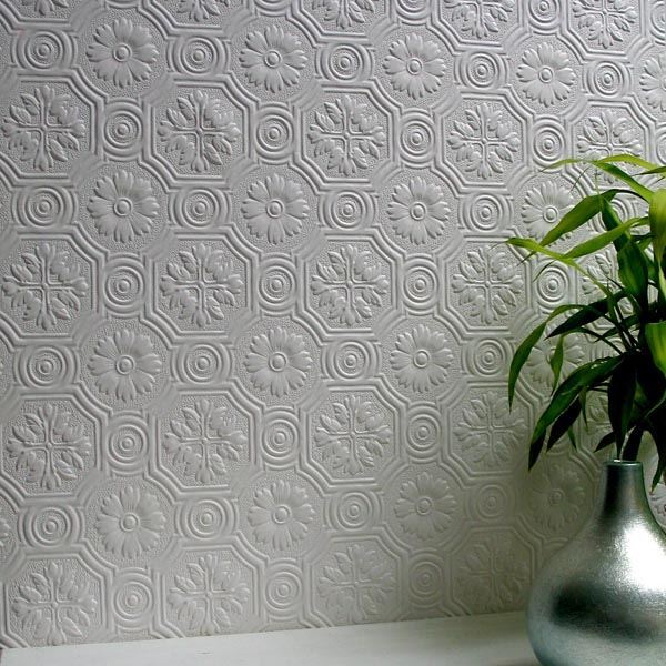 spencer-white-paintable-supaglypta-wallpaper-york-wallcoverings-437-rd0151 - York Wallcoverings Papel pintado