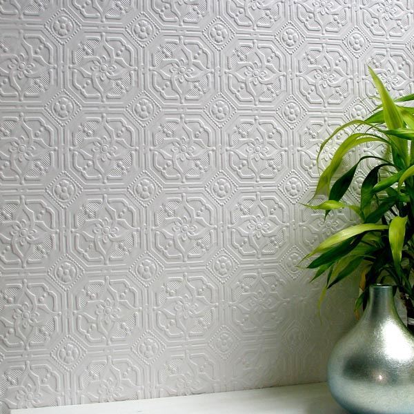 derby-white-paintable-anaglypta-original-wallpaper-york-wallcoverings-437-rd124 - York Wallcoverings Papel pintado