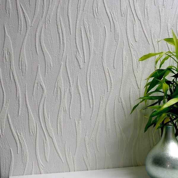 Caiger White Paintable Textured Vinyl Wallpaper - York Wallcoverings - 437-RD4000 - York Wallcoverings Wallpaper