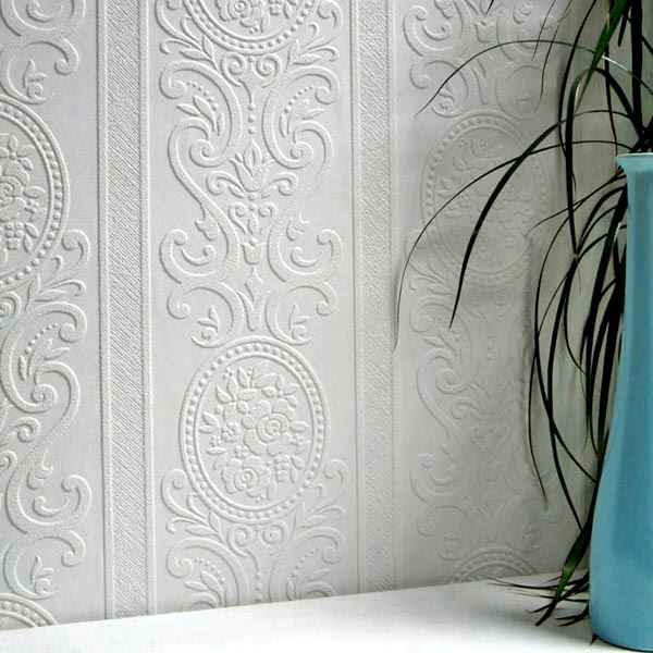 Ada White Paintable Textured Vinyl Wallpaper - York Wallcoverings - 437-RD750 - York Wallcoverings Wallpaper