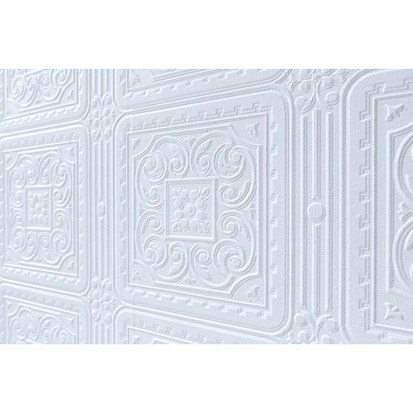 turner-tile-white-paintable-textured-vinyl-wallpaper-york-wallcoverings-437-rd80000 - York Wallcoverings Papel pintado
