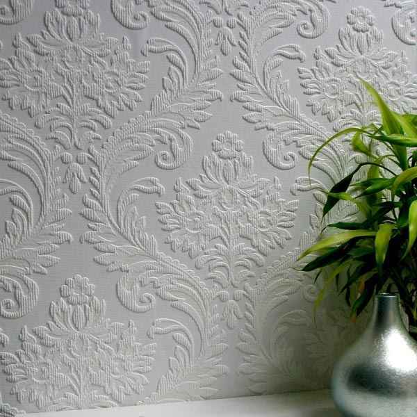High Trad White Paintable Textured Vinyl Wallpaper - York Wallcoverings - 437-RD80027 - York Wallcoverings Wallpaper
