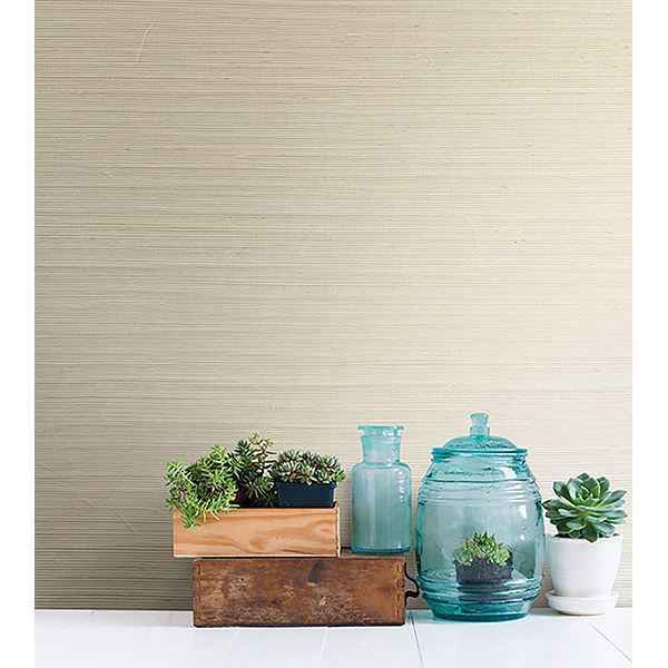 Ping Cream Grasscloth Wallpaper - York Wallcoverings - 63-54719 - York Wallcoverings Wallpaper