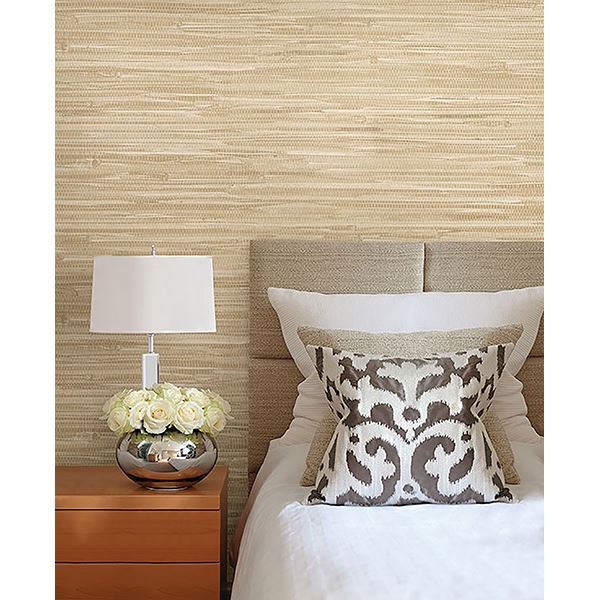 bing-qing-beige-grasscloth-wallpaper-york-wallcoverings-63-54726 - York Wallcoverings Wallpaper