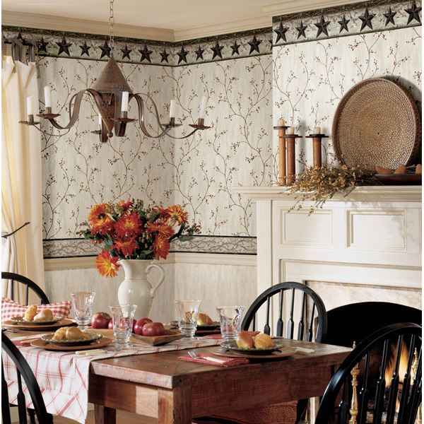 Ennis Grey Rustic Barn Star Wallpaper - York Wallcoverings - PUR44601B - York Wallcoverings Wallpaper