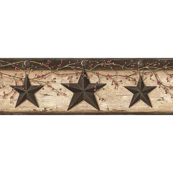 Ennis Sand Rustic Barn Star Wallpaper - York Wallcoverings - PUR44602B - York Wallcoverings Wallpaper