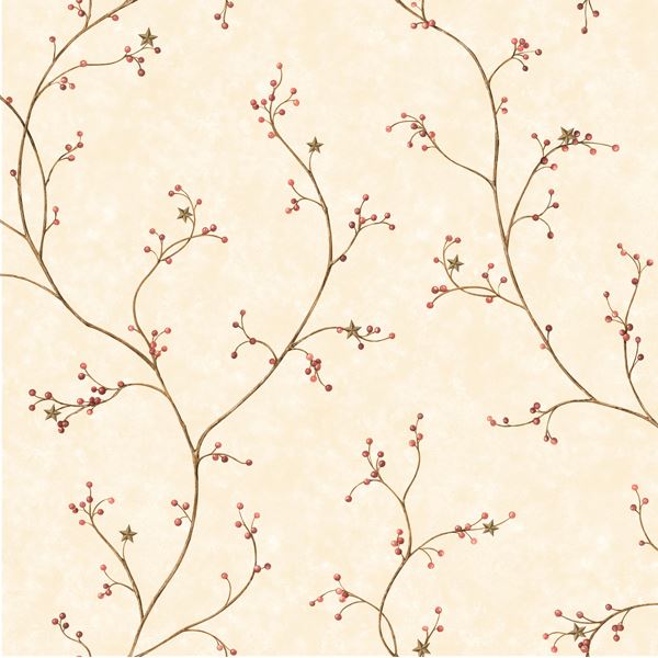 felicia-rose-star-berry-vine-wallpaper-york-wallcoverings-pur44034 - York Wallcoverings Papel pintado