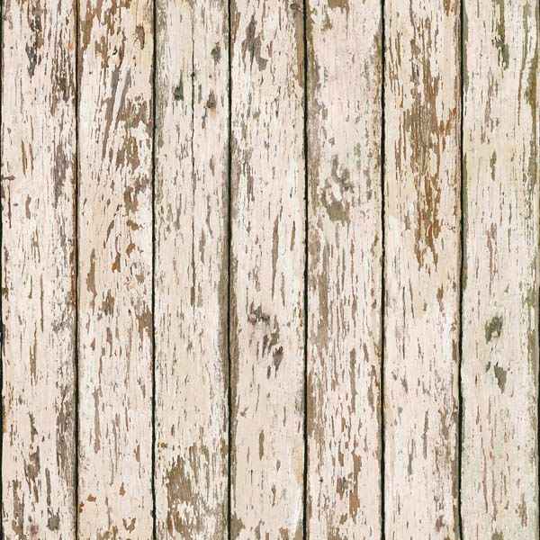 Grendel White Faux Weathered Wood Wallpaper - York Wallcoverings - HTM13282