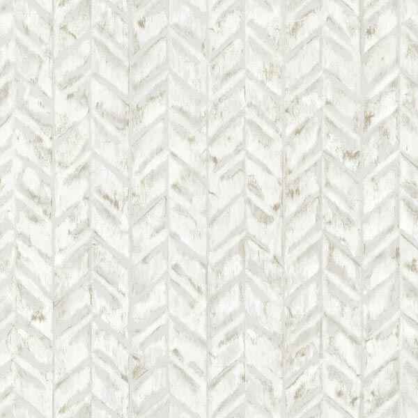 Foothills Ivory Herringbone Texture Wallpaper - York Wallcoverings - HZN43063 - York Wallcoverings Wallpaper