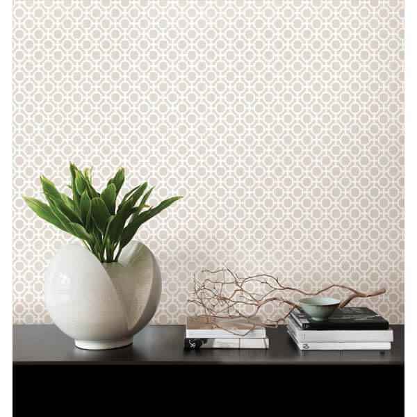 Beatrix Grey Modern Geometric Wallpaper - York Wallcoverings - 2532-20420 - York Wallcoverings Wallpaper