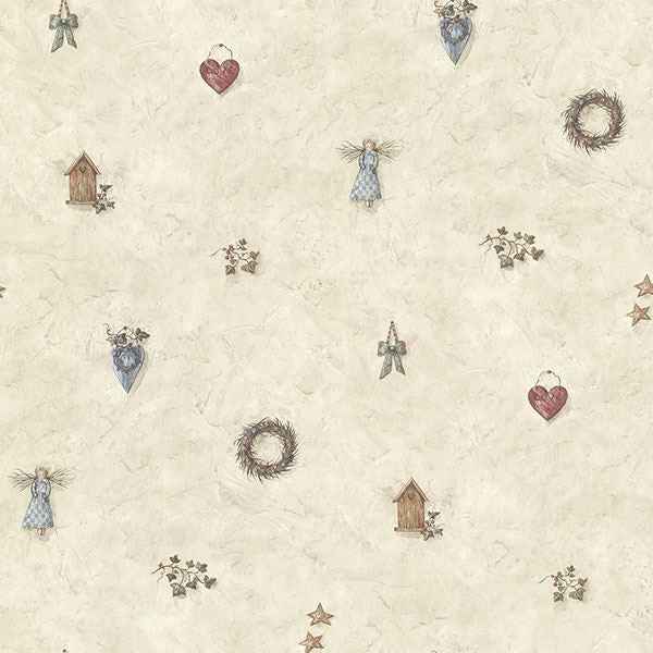 Apple Stone Country Toss Wallpaper - York Wallcoverings - CTR21712 - York Wallcoverings Wallpaper