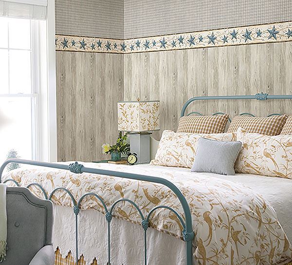 june-blue-heritage-tin-star-wallpaper-york-wallcoverings-ctr65366b - York Wallcoverings Papel pintado