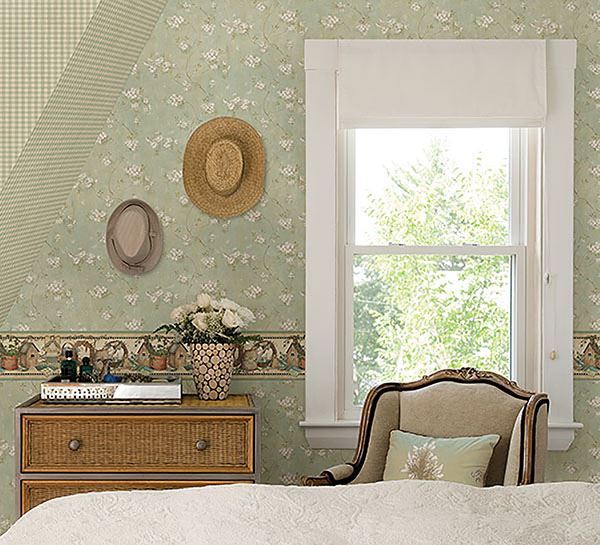 dixie-aqua-floral-trail-wallpaper-york-wallcoverings-ctr44107 - York Wallcoverings Papel pintado