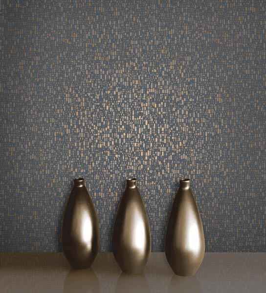Spencer Charcoal Mosaic Wallpaper - York Wallcoverings - 2603-20928 - York Wallcoverings Wallpaper
