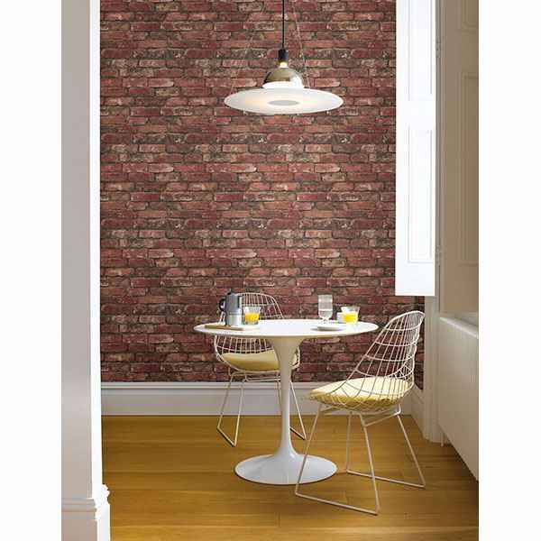Brickwork Rust Exposed Brick Wallpaper - York Wallcoverings - 2604-21258 - York Wallcoverings Wallpaper