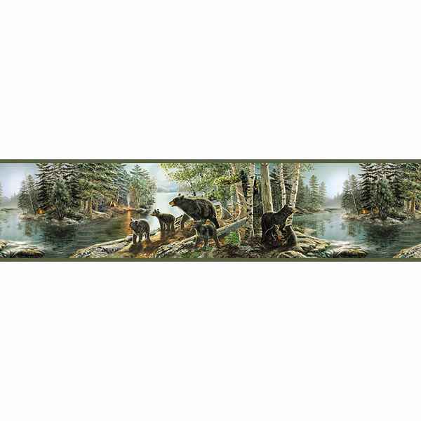 Salvador Green Bear Necessities Wallpaper - York Wallcoverings - TLL01531B - York Wallcoverings Wallpaper