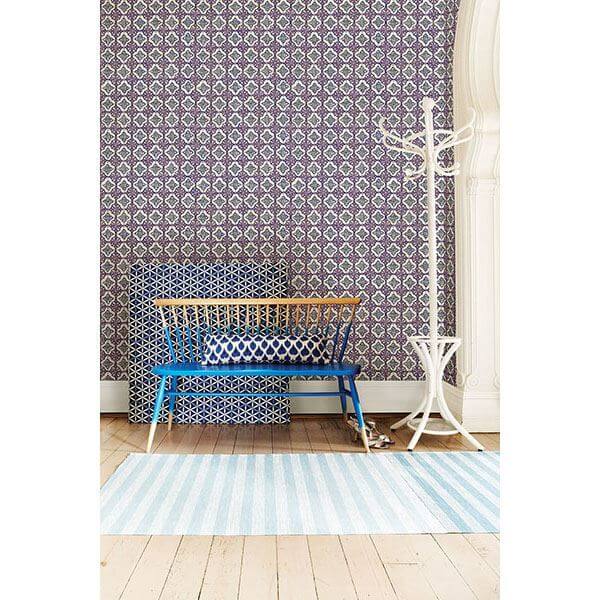 geo-violet-quatrefoil-wallpaper-york-wallcoverings-1014-001852 - York Wallcoverings Papel pintado