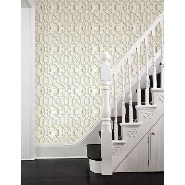 Quantum Green Trellis Wallpaper - York Wallcoverings - 2625-21813 - York Wallcoverings Wallpaper