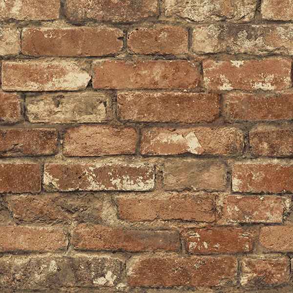 Oxford Rust Brick Texture Wallpaper - York Wallcoverings - MAN20097