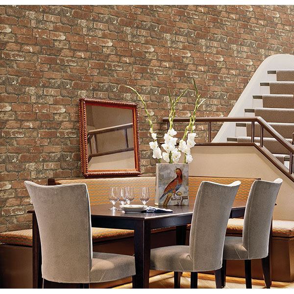 oxford-rust-brick-texture-wallpaper-york-wallcoverings-man20097 - York Wallcoverings Wallpaper
