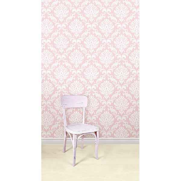 Pink Ariel Peel and Stick Wallpaper - York Wallcoverings - NU1397 - York Wallcoverings Wallpaper