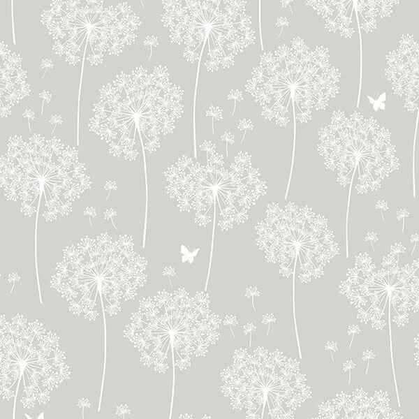 Dandelion Grey Peel And Stick Wallpaper - York Wallcoverings - NU1651