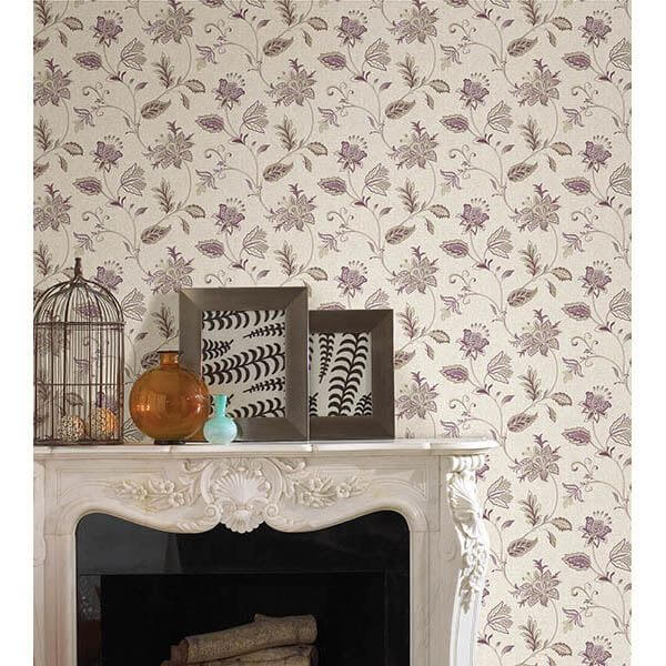 georgette-burgundy-jacobean-wallpaper-york-wallcoverings-2657-22208 - York Wallcoverings Papel pintado