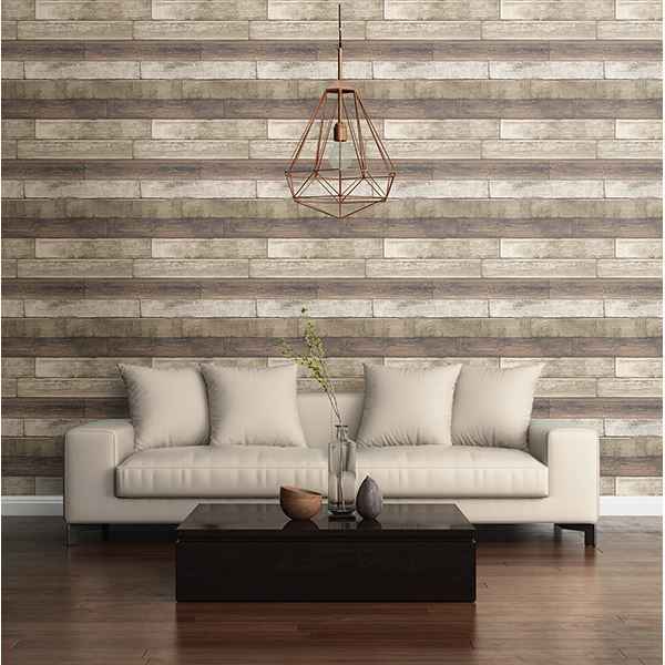 Rust Weathered Plank Wallpaper - York Wallcoverings - 2701-22347 - York Wallcoverings Wallpaper