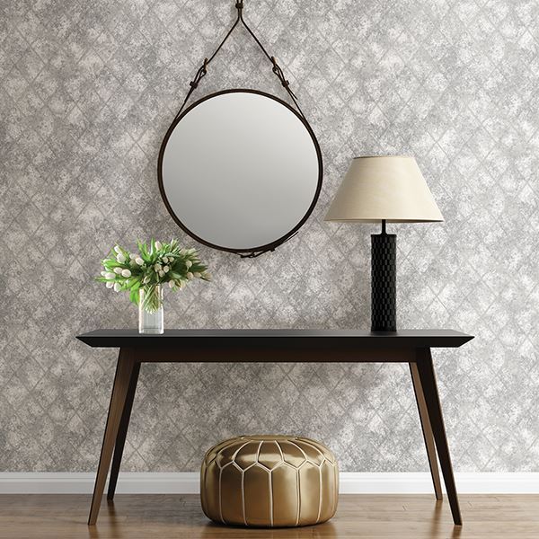 Silver Mercury Glass Wallpaper - York Wallcoverings - 2701-22326 - York Wallcoverings Wallpaper