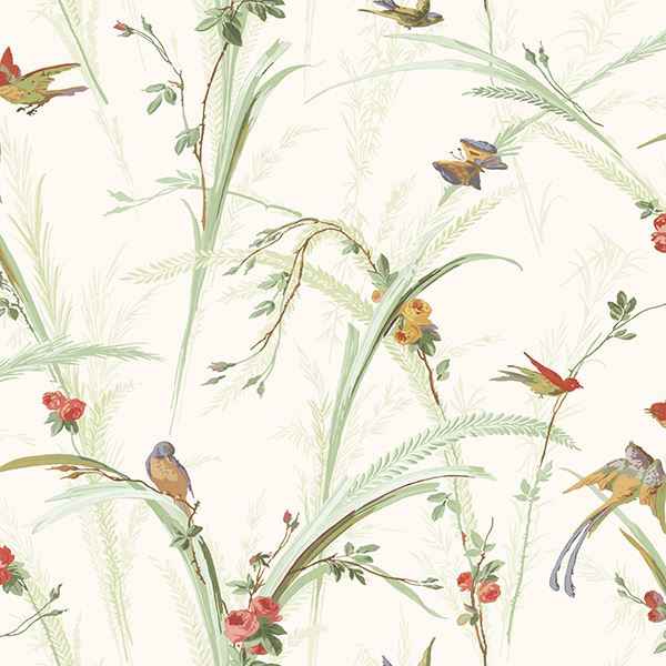 Botanical Green Astrid Wallpaper - York Wallcoverings - 2686-19321