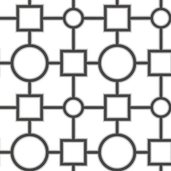 geometric-black-prevost-wallpaper-york-wallcoverings-2686-20274 - York Wallcoverings Papel pintado