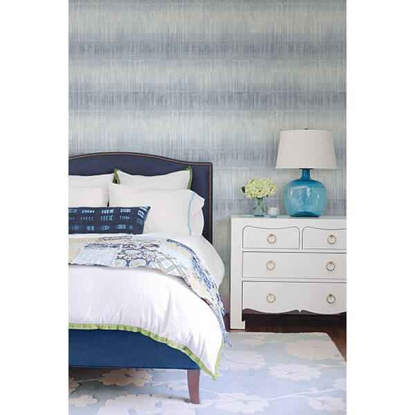 Sanctuary Blueberry Texture Stripe Wallpaper - York Wallcoverings - 2656-004045 - York Wallcoverings Wallpaper