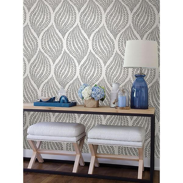 arboretum-fog-leaves-wallpaper-york-wallcoverings-2656-004062 - York Wallcoverings Wallpaper