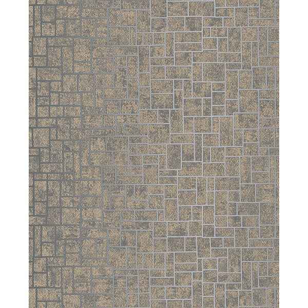 Etude Charcoal Geometric Wallpaper - York Wallcoverings - 2683-23025