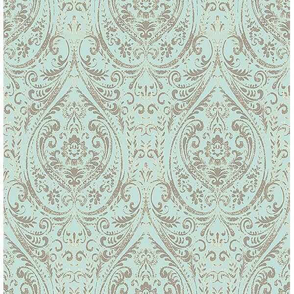 Nomad Damask Peel and Stick Wallpaper - York Wallcoverings - NU2079