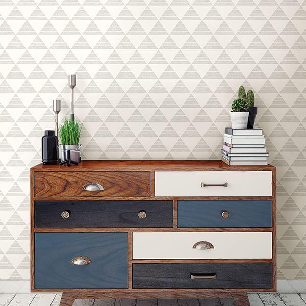 summit-light-grey-triangle-wallpaper-york-wallcoverings-2697-78073 - York Wallcoverings Wallpaper
