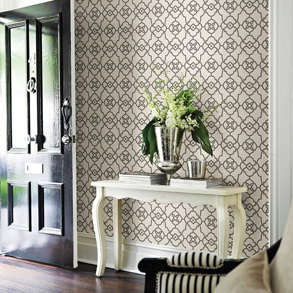 atrium-grey-trellis-wallpaper-york-wallcoverings-2702-22720 - York Wallcoverings Wallpaper