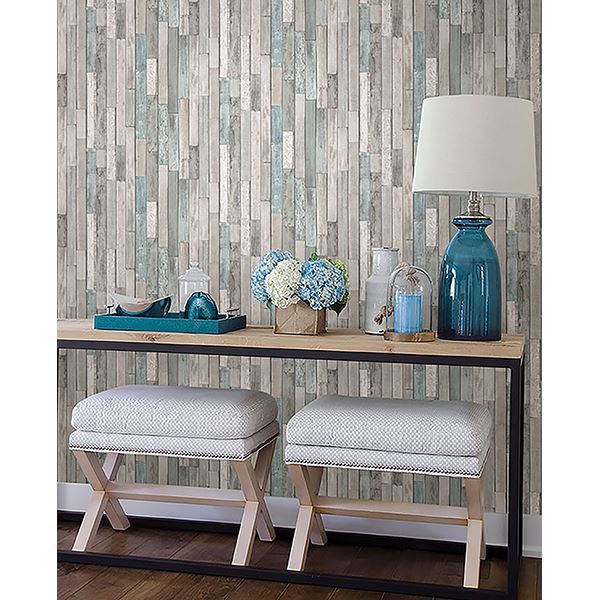 barn-board-grey-thin-plank-wallpaper-york-wallcoverings-fd23273 - York Wallcoverings Papel pintado