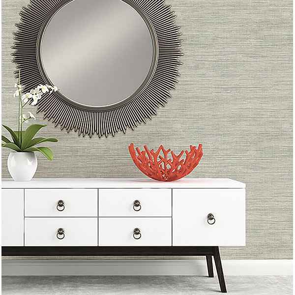 Island Grey Faux Grasscloth Wallpaper - York Wallcoverings - FD23285 - York Wallcoverings Wallpaper