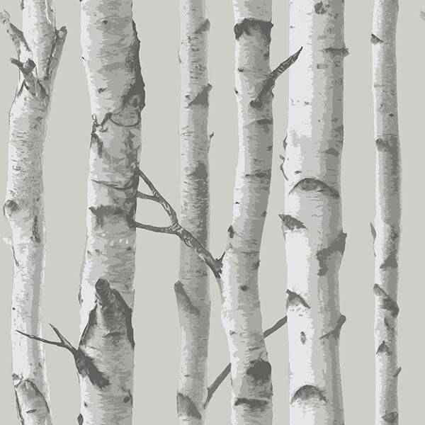 Mountain Birch Grey Peel and Stick Wallpaper - York Wallcoverings - NU1694
