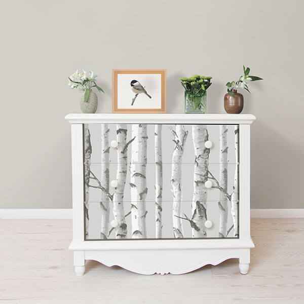 Mountain Birch Grey Peel and Stick Wallpaper - York Wallcoverings - NU1694 - York Wallcoverings Wallpaper