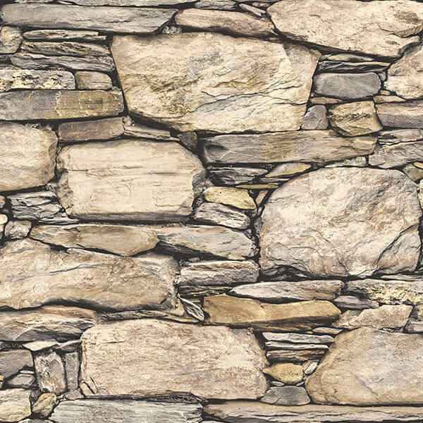 Hadrian Stone Wall Peel and Stick Wallpaper - York Wallcoverings - NUS2065 - York Wallcoverings Wallpaper