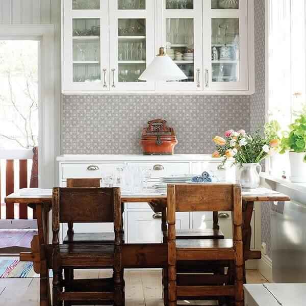 Orbit Grey Floral Wallpaper - York Wallcoverings - 2716-23830 - York Wallcoverings Wallpaper