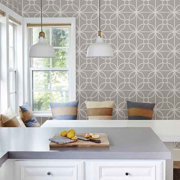 Savvy Grey Geometric Wallpaper - York Wallcoverings - 2716-23858 - York Wallcoverings Wallpaper