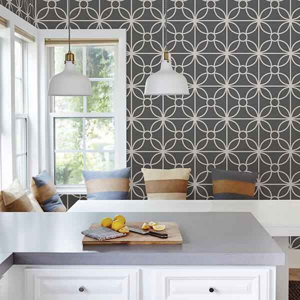 Savvy Black Geometric Wallpaper - York Wallcoverings - 2716-23859 - York Wallcoverings Wallpaper