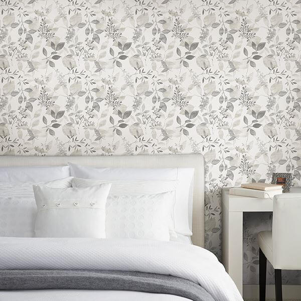 gossamer-grey-botanical-wallpaper-york-wallcoverings-2716-23867 - York Wallcoverings Papel pintado