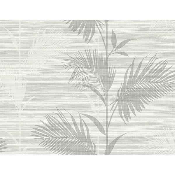 Away Grey Palm Wallpaper - York Wallcoverings - PS40310
