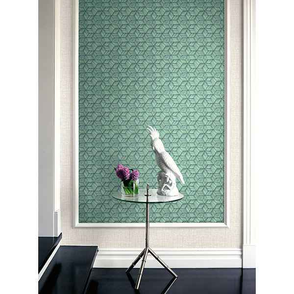 Intertwined Blue Geometric Wallpaper - York Wallcoverings - PS41404 - York Wallcoverings Wallpaper